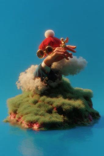 Hyperreal Digital Dreamscapes style reference image — surreal liminal landscape