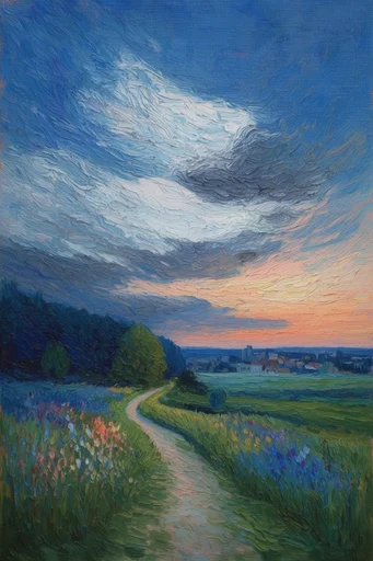 Atmospheric Swirling Impressionism style AI image example 2