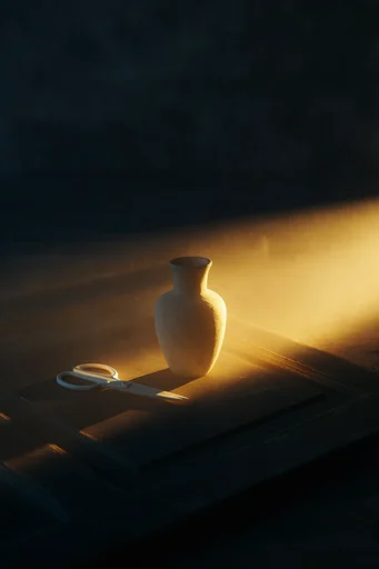 Cinematic Nocturnal Chiaroscuro style reference image — volumetric lighting