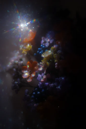 Celestial Prismatic Macro style reference image — soft bokeh background