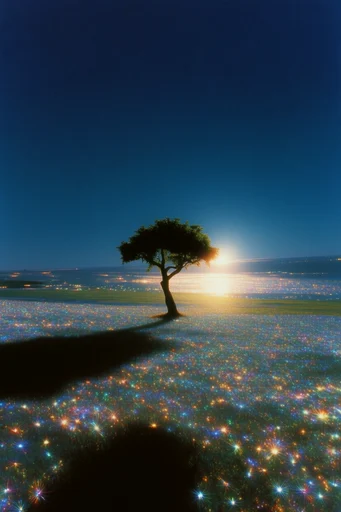 Prismatic Twilight Dreamscape style reference image — prismatic starburst