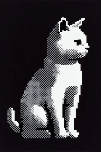 Retro Digital Dither style reference image — retro computer interface