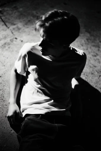 Monochrome Shadow Architecture style reference image — high-contrast black and white photography