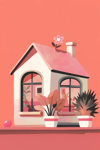 Textured Modern Illustration style AI image example 4
