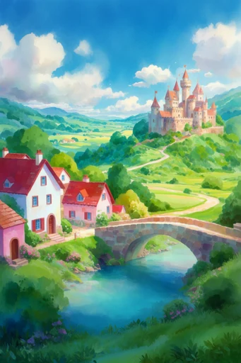 Luminous Pastoral Fantasy style AI image example 2