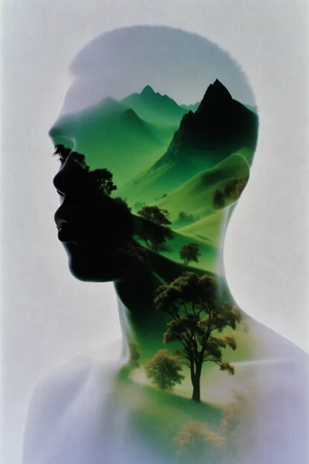 Luminescent Spectral Noir style reference image — high-contrast silhouette