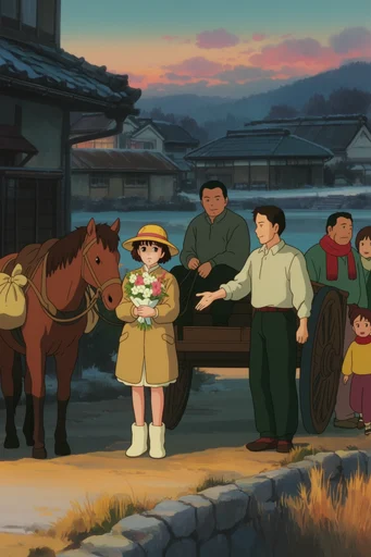 Nostalgic Cel Animation style AI image example 2