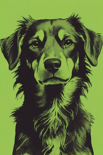 Graphic Acid Printmaking style reference image — organic printmaking