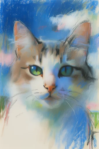 Ethereal Sketch Synthesis style reference image — translucent layering