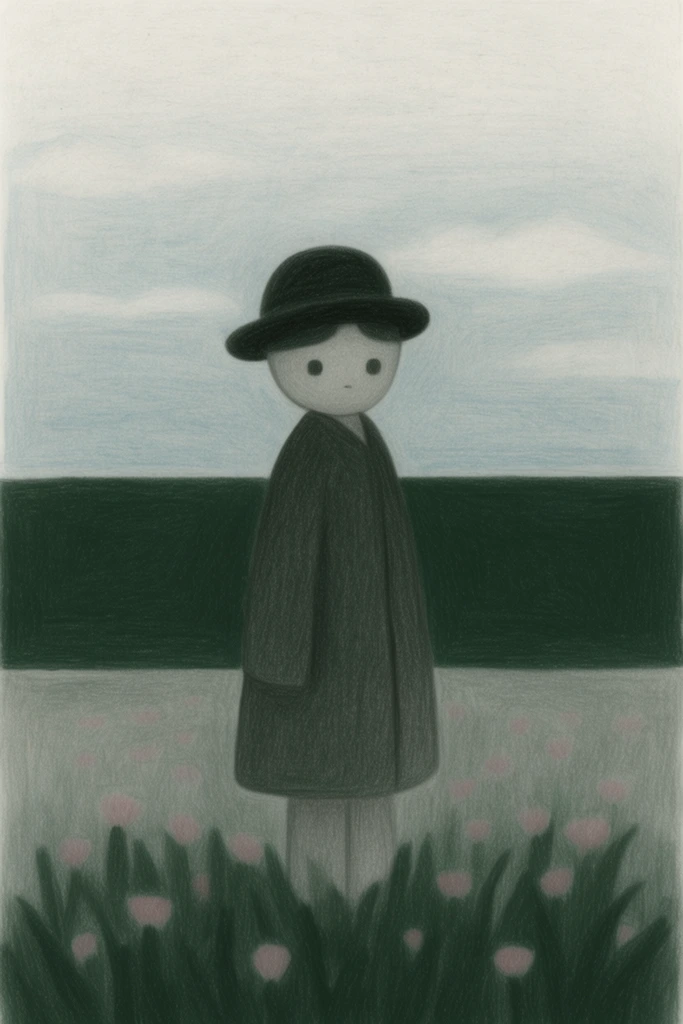 Textured Minimalist Folk style AI image example 2
