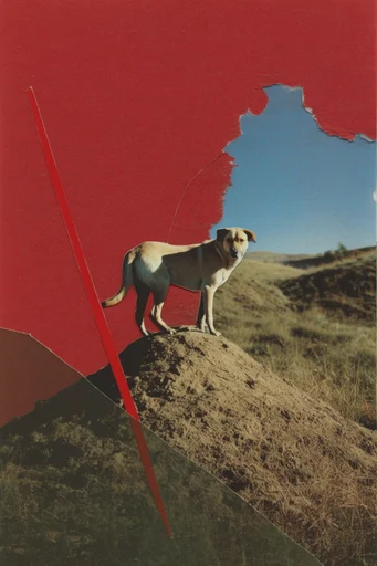Constructivist Surrealist Collage style reference image — trompe l'oeil perspective