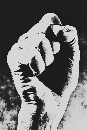 Gritty Monochromatic Noir style reference image — photocopy texture