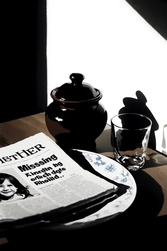Amber Noir Graphicism style reference image — amber and black palette