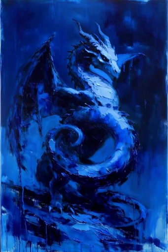 Textured Cobalt Expressionism style reference image — dramatic chiaroscuro lighting
