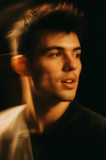 Cinematic Surreal Chiaroscuro style reference image — warm amber tones