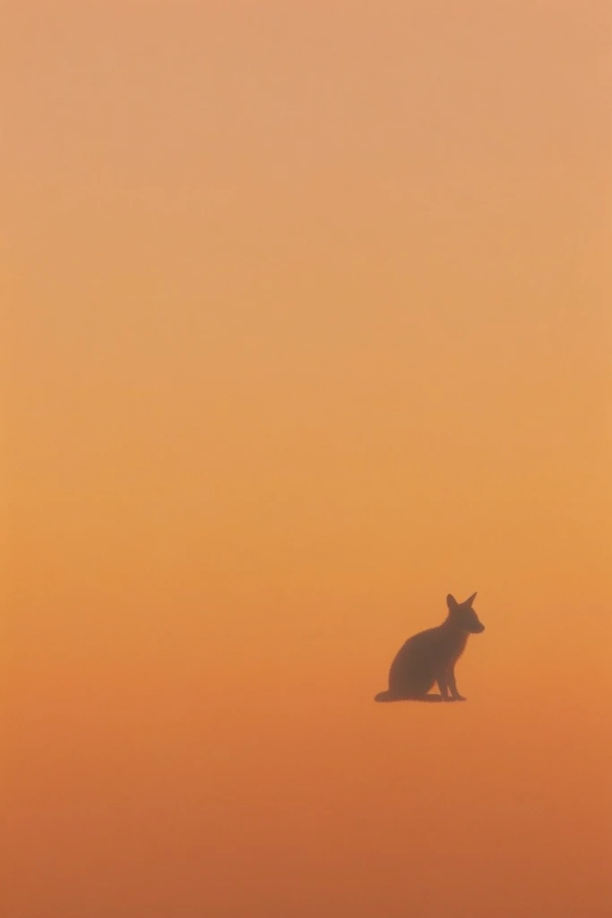 Atmospheric Amber Minimalism style AI image example 3