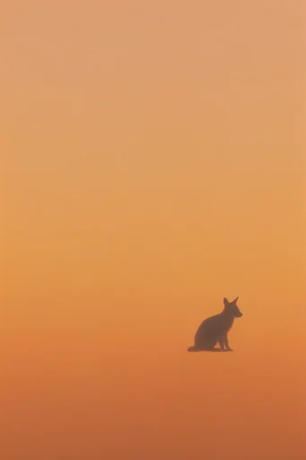 Atmospheric Amber Minimalism style AI image example 3