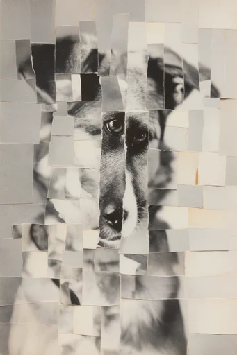 Monochrome Archival Assemblage style reference image — soft diffused lighting