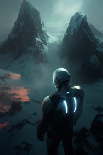 Cinematic Cyan Noir style reference image — cinematic cyan noir