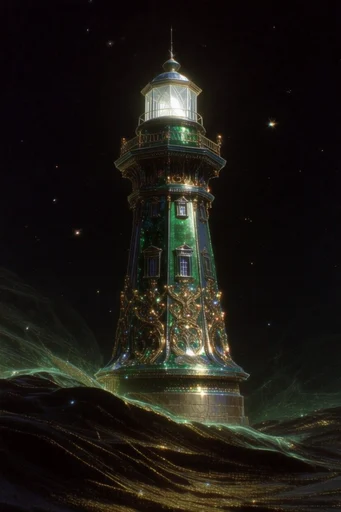 Celestial Alchemical Opulence style reference image — starry background