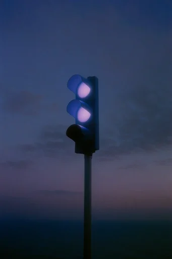 Luminescent Liminal Melancholy style reference image — deep twilight blue