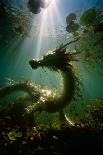 Luminous Subaqueous Dreamscape style reference image — distorted water surface