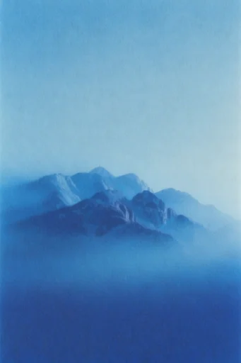 Spectral Blue Noir style reference image — monochromatic blue palette