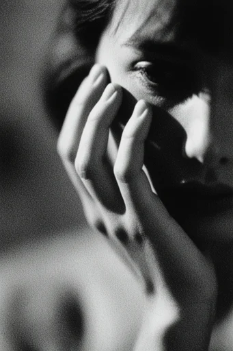 Tactile Noir Minimalism style reference image — chiaroscuro lighting