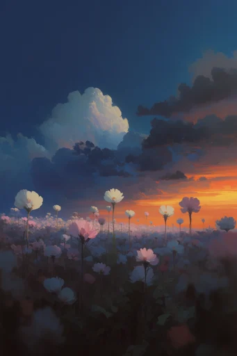 Cosmic Twilight Surrealism style reference image — chiaroscuro lighting