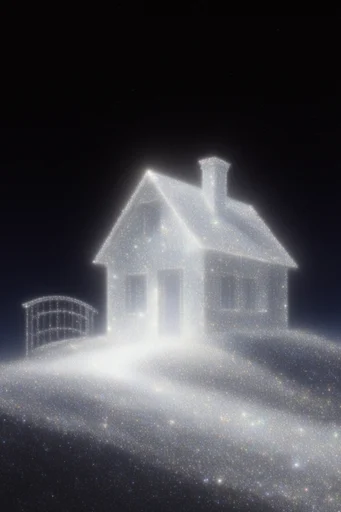 Luminous Cosmic Ether style reference image — bioluminescent crystalline shimmer