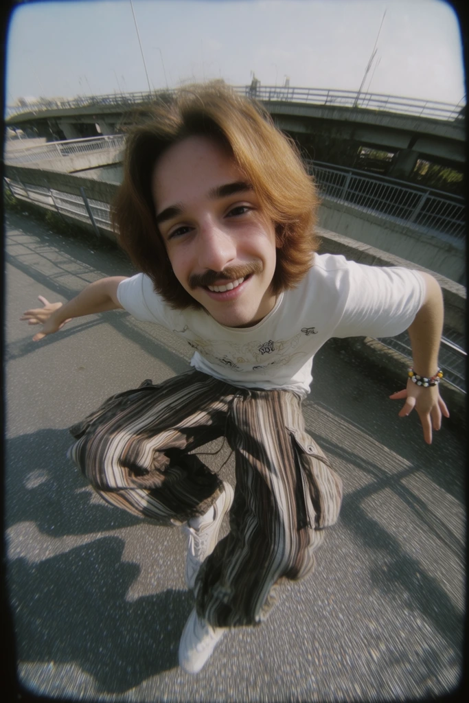 Distorted Urban Grunge style AI image example 1