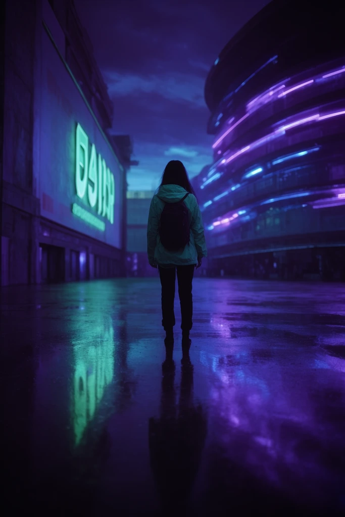 Dystopian Transit Noir style AI image example 1