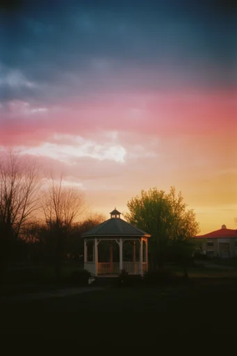 Nostalgic Analog Introspection style reference image — golden hour lighting