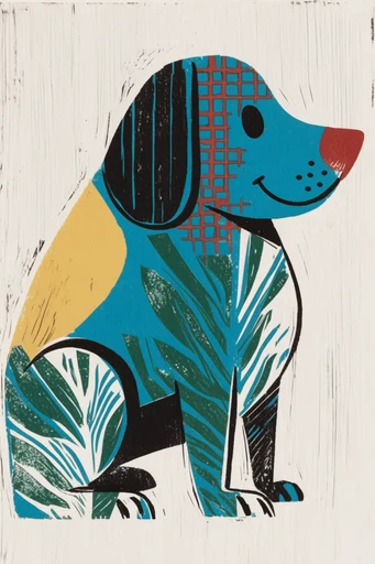 Retro Risograph Printmaker style reference image — grainy paper texture