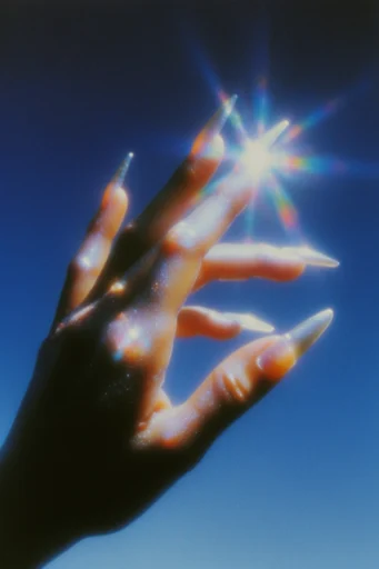 Ethereal Neon Retro-Cosmos style reference image — starburst lens flare