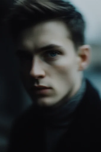 Cold Cinematic Suspense style reference image — heavy film grain