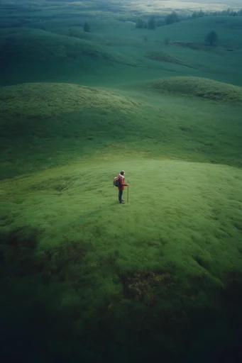 Aerial Verdant Solitude moodboard — generate AI images in this style
