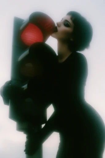 Ethereal Neon Silhouette style reference image — soft-focus diffusion