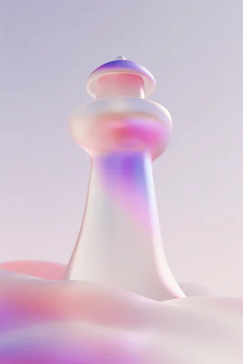 Ethereal Liquid Iridescence style reference image — glossy specular reflections