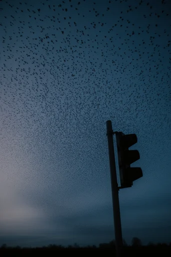 Ethereal Granular Twilight style reference image — stippled texture