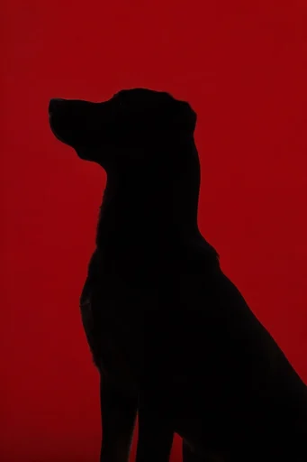 Crimson Noir Minimalism style reference image — sharp profile