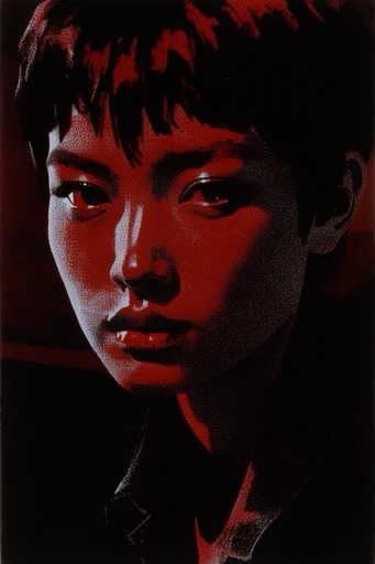 Crimson Noir Graphic moodboard — generate AI images in this style