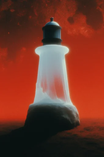 Ethereal Crimson Noir style reference image — dreamcore surrealism