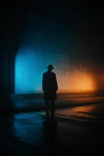 Cinematic Neo-Noir Liminality style reference image — cinematic chiaroscuro