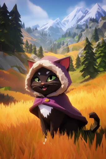 Vibrant Stylized Fantasy style reference image — clean vector-like shapes