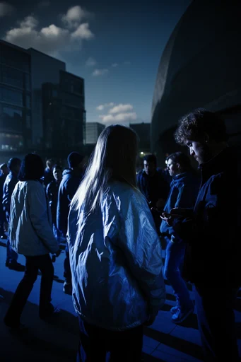 Luminous Cobalt Noir style reference image — bioluminescent glow