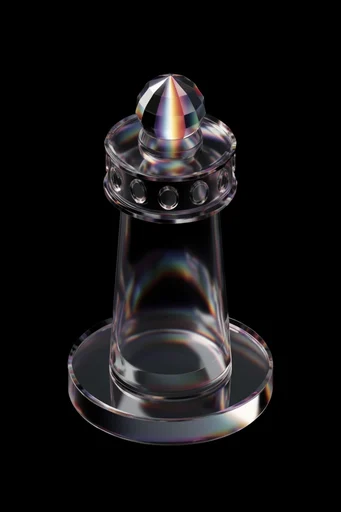 Prismatic Refraction Futurism style reference image — iridescent liquid metal