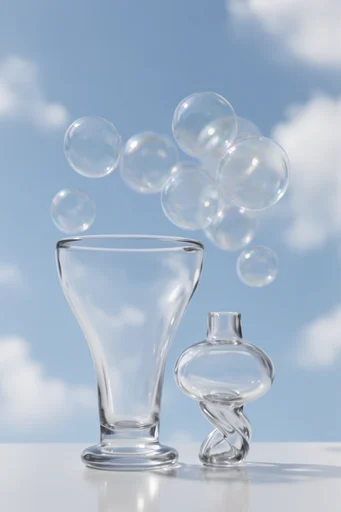 Prismatic Ethereal Glass style reference image — chromatic dispersion