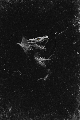 Distressed Monochromatic Noir style reference image — high-contrast chiaroscuro