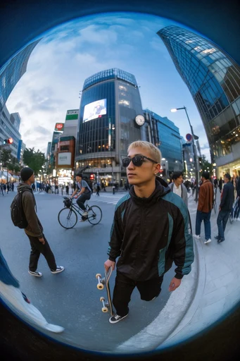 Nostalgic Fisheye Analog style reference image — fisheye lens